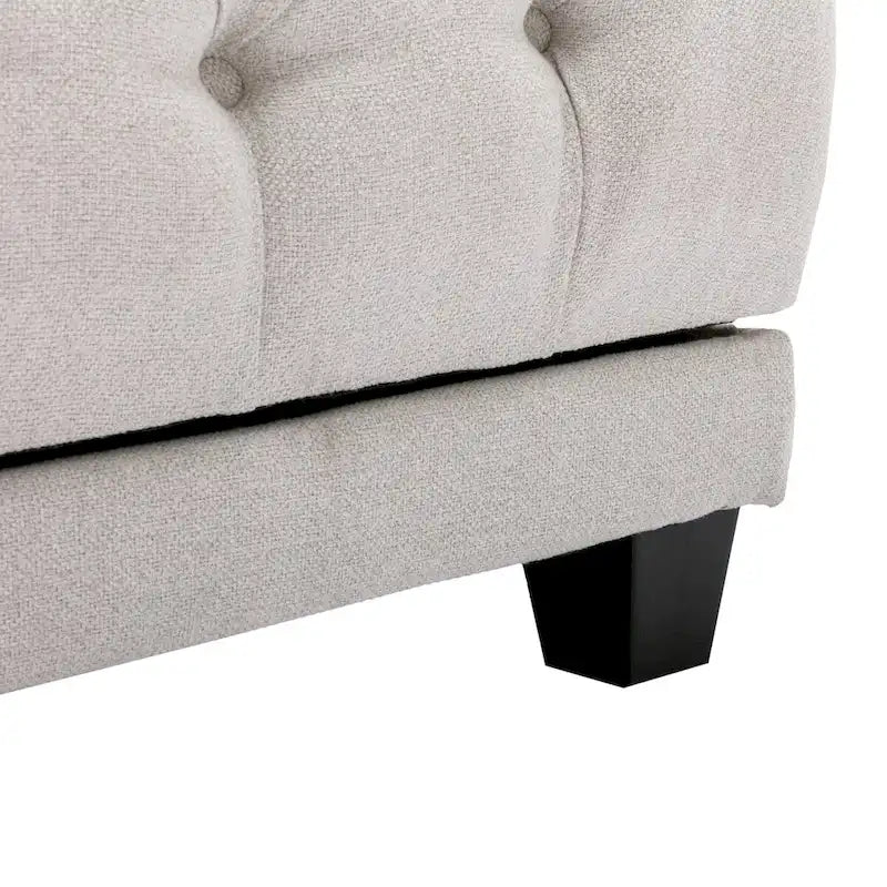 Chaise longue inclinable capitonnée