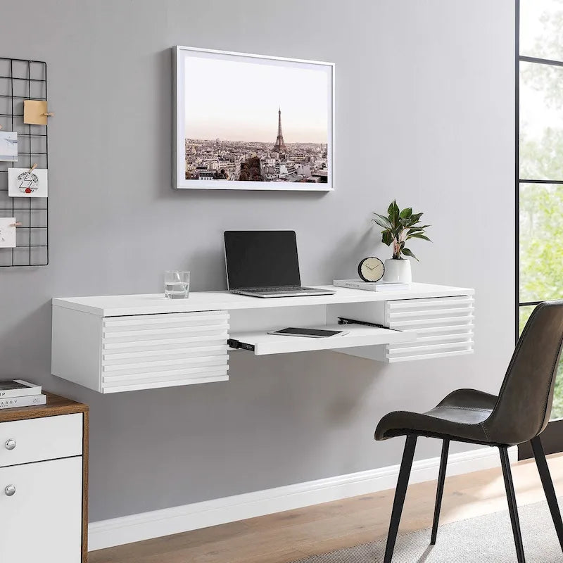 Wall Mount Wood Office Desk