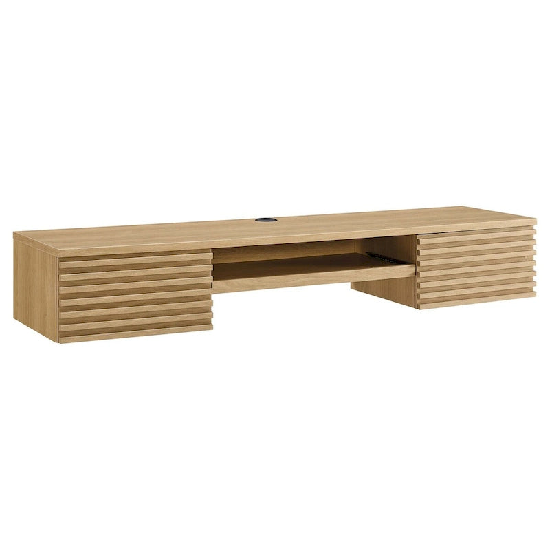 Bureau mural en bois