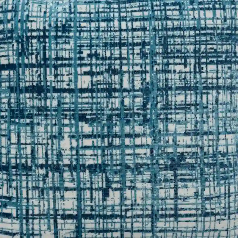 18 Blue Polyester Blend Ottoman