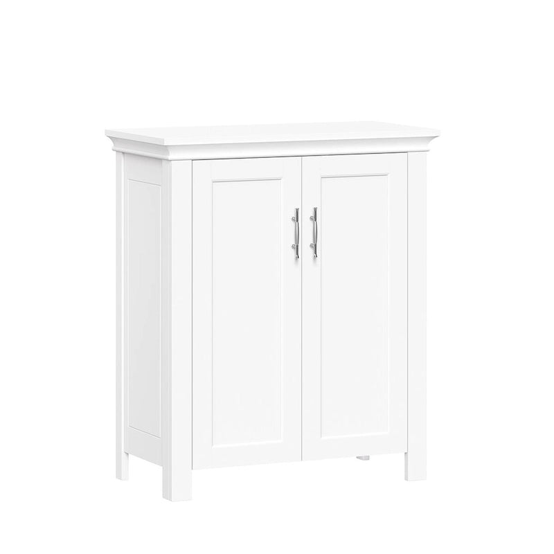 Two-Door Bathroom and Laundry Storage Cabinet with Adjustable Shelf - White