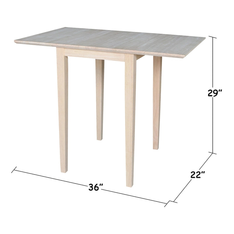 Petite table à manger de style Shaker à abattants