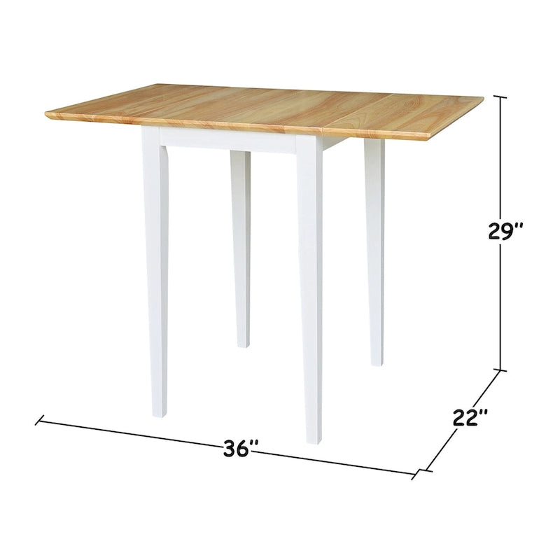 Petite table à manger de style Shaker à abattants